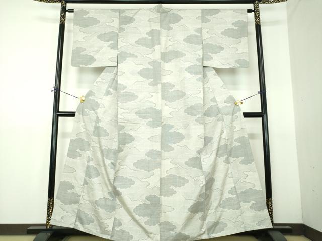 平和屋着物●都喜ヱ門　本場大島紬　白大島　9マルキ　独特な風格　藤絹織物謹製　証紙付き　正絹　逸品　未使用　DABG8444ps