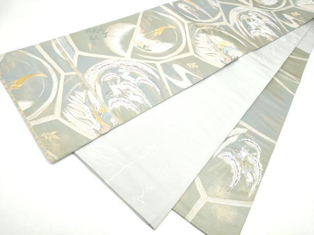 平和屋着物●太鼓柄袋帯　作家物　奥の細道　金銀糸　正絹　逸品　CABI0359hy