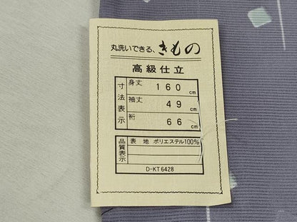 平和屋着物＊夏物　小紋　絽　箔散らし　暈し染め　洗える着物　CABH7839ze