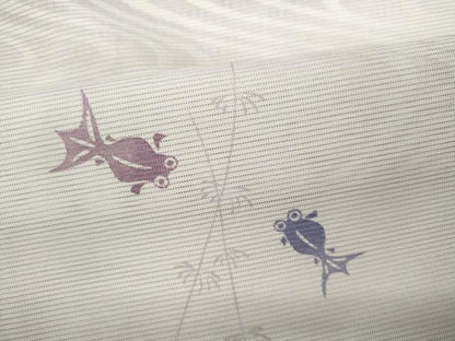 平和屋着物＊夏物　小紋　絽　金魚　暈し染め　洗える着物　CABH7843ze