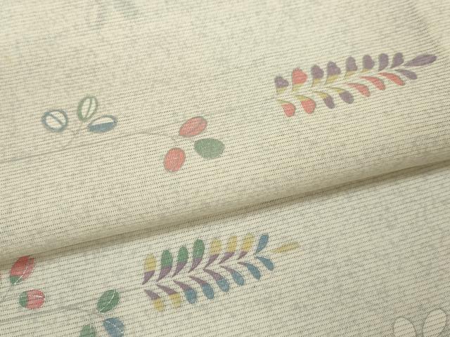 平和屋着物＊夏物　小紋　絽　萩　銀彩　正絹　逸品　未使用　CABH7838ze