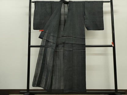 平和屋着物＊夏物　重要無形文化財　本場宮古上布　格子　苧麻　逸品　CABH7831ze