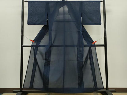 平和屋着物＊夏物　小紋　霞琉球紋紗　正絹　逸品　CABH7856ze