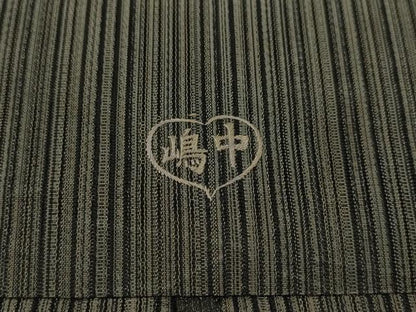 平和屋着物＊夏物　男性　行灯袴　縦絽　縞　正絹　逸品　CABH7860ze