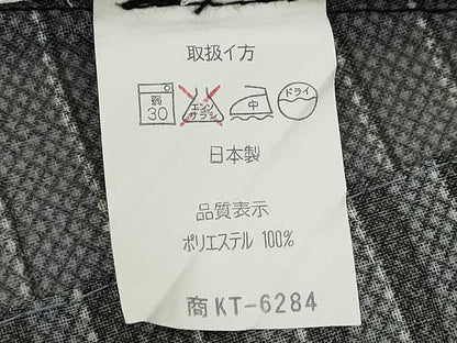 平和屋着物＊夏物　小紋　紗　横縞　舞蝶文　洗える着物　CABH7853ze
