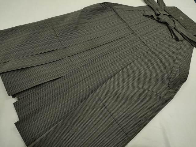 平和屋着物＊夏物　男性　行灯袴　縦絽　縞　正絹　逸品　CABH7860ze