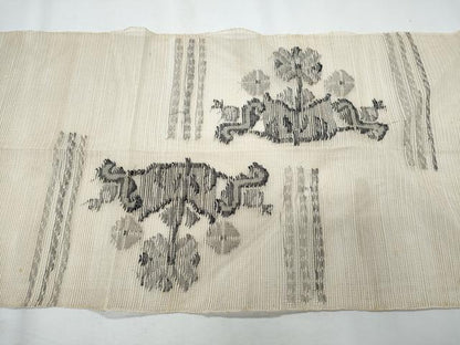 平和屋着物＊夏物　八寸名古屋帯　枝花文　正絹　逸品　CABI5654fb