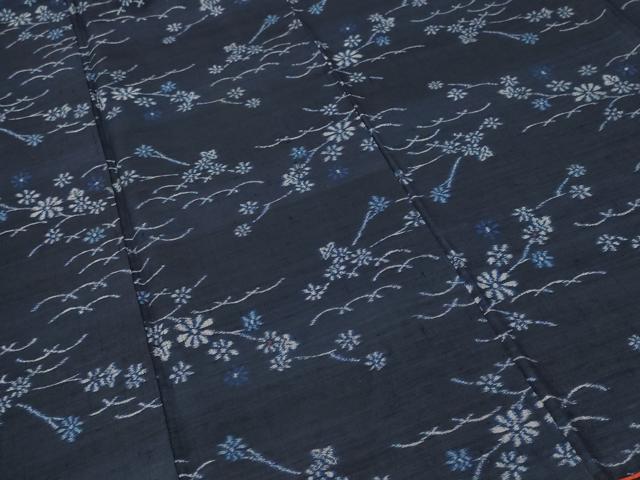 平和屋着物■上質な紬　芝草枝花文　正絹　逸品　CABH9284ev