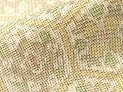 平和屋着物■上質な紬　亀甲花唐草文　正絹　逸品　CABH9272ev