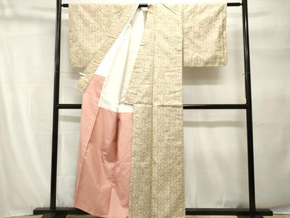 平和屋着物■上質な紬　亀甲花唐草文　正絹　逸品　CABH9272ev