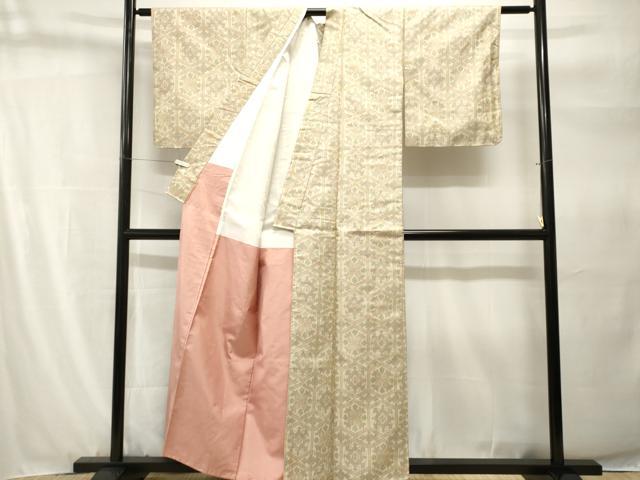 平和屋着物■上質な紬　亀甲花唐草文　正絹　逸品　CABH9272ev