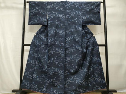 平和屋着物■上質な紬　芝草枝花文　正絹　逸品　CABH9284ev