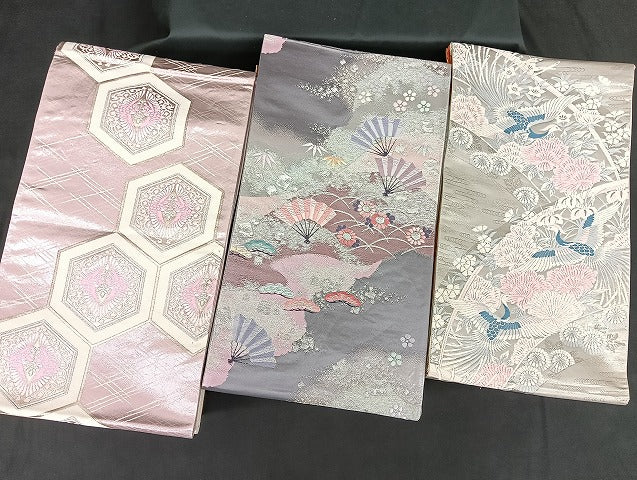 平和屋着物■袋帯 西陣 まとめて100点 向い鶴 孔雀 向い尾長鳥 向い鴛鴦 向い蝶 更紗 松竹梅 正倉院 佐賀錦 未使用品有 全て正絹 mmm1191