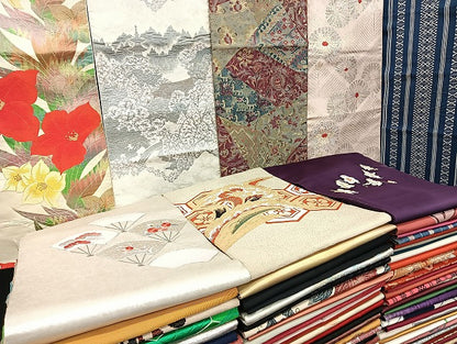 平和屋着物■名古屋帯 まとめて100点 鳥獣 人物 風景 更紗 花柄 本場筑前博多織 献上 駒刺繍 金銀糸 など 未使用品あり 全て正絹 mmm1188