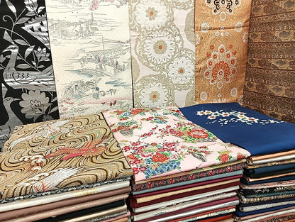 平和屋着物■名古屋帯 まとめて100点 孔雀 鷲 人物 風景 更紗 花柄 アンティーク 手描き 佐賀錦 金彩 金銀糸 未使用品有 全て正絹 mmm1190