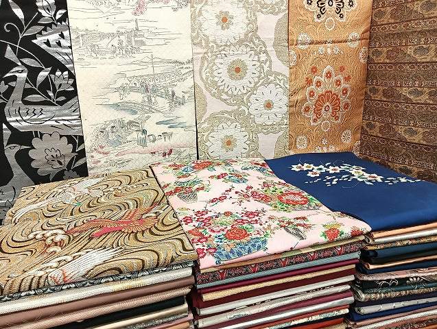 平和屋着物■名古屋帯 まとめて100点 孔雀 鷲 人物 風景 更紗 花柄 アンティーク 手描き 佐賀錦 金彩 金銀糸 未使用品有 全て正絹 mmm1190