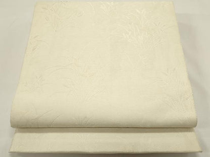 平和屋着物＊夏物　六通柄袋帯　草花文　金糸　正絹　逸品　DABH1636cd