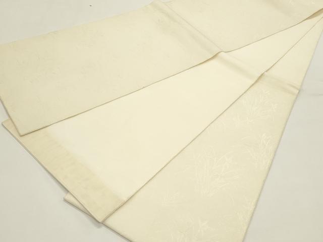 平和屋着物＊夏物　六通柄袋帯　草花文　金糸　正絹　逸品　DABH1636cd