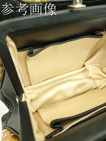 平和屋着物▼和装小物　和装バッグまとめて２点　ハンドバッグ　花鳥風景文　ミニがま口付き　未使用あり　逸品　CABH2295ju