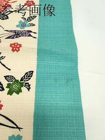 平和屋着物▼和装小物　和装バッグ　手提げバッグまとめて２点　型染め　草花蝶文　更紗花文　サブバッグ　逸品　CABH2274ju