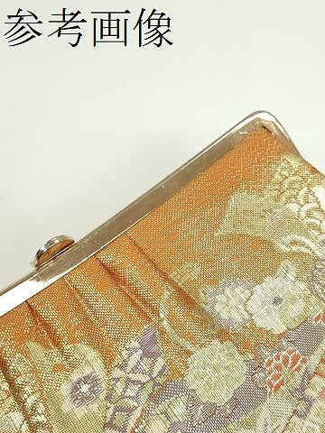 平和屋着物▼和装小物　和装バッグまとめて２点　ハンドバッグ　佐賀錦　束ね熨斗吉祥花文　草花文　金糸　逸品　CABH2300ju
