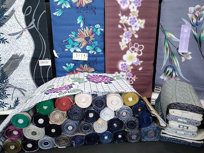 平和屋本店■浴衣反物 まとめて 45点 蜻蛉 紫陽花 Kansai 山本寛斎 綿絽 夏すがた よし水ゆかた 新粋染 無形文化戝 全て未使用 ppp3859