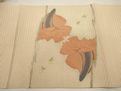 平和屋着物＊夏物　八寸名古屋帯　絽綴れ　女人文　金銀糸　正絹　逸品　DABH1730cd