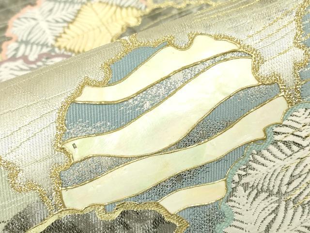 平和屋着物▼袋帯　螺鈿　風姿花伝　金銀糸　正絹　逸品　DABG0852az
