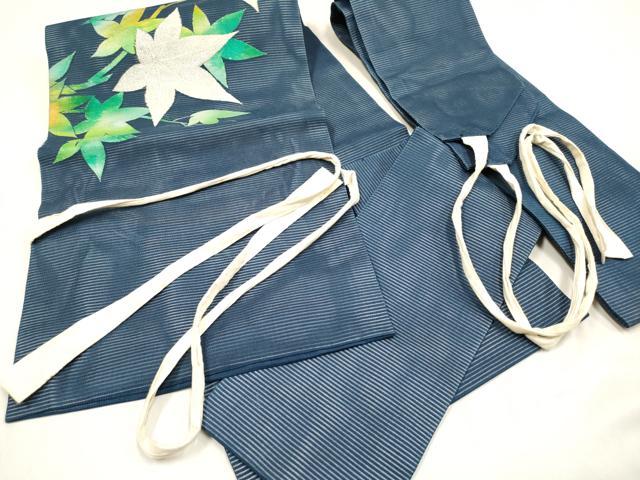 平和屋着物＊夏物　つけ帯　絽綴れ　枝楓文　銀糸　正絹　逸品　DABF0394ea