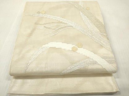 平和屋着物＊夏物　太鼓柄袋帯　露芝文　金糸　正絹　逸品　DABF0420ea