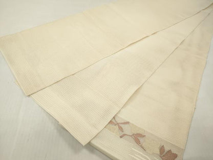 平和屋着物＊夏物　太鼓柄袋帯　蔦の葉花文　正絹　逸品　DABF0416ea