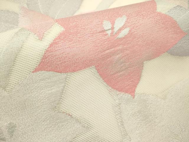 平和屋着物＊夏物　六通柄袋帯　桔梗　銀糸　正絹　逸品　DABF0490ea