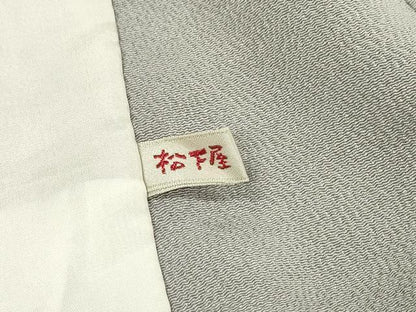 平和屋着物▽上質な小紋　単衣　流水文　鬼しぼ縮緬　正絹　逸品　DABG5719fe