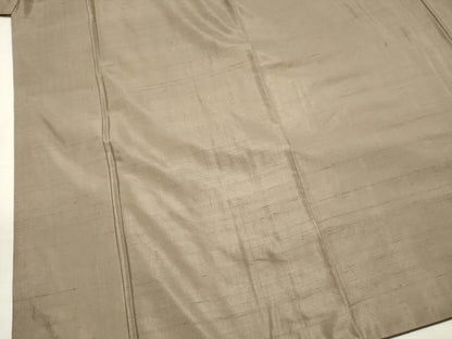 平和屋着物■男性　紬　空五倍子色　正絹　逸品　DABH5546ya