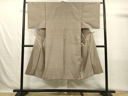 平和屋着物■男性　紬　空五倍子色　正絹　逸品　DABH5546ya