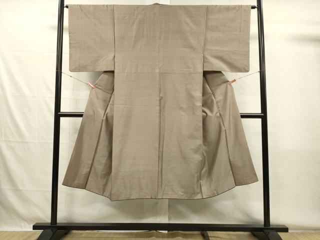 平和屋着物■男性　紬　空五倍子色　正絹　逸品　DABH5546ya