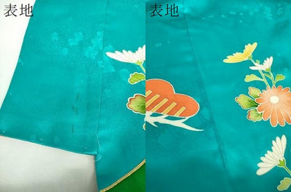 平和屋着物●豪華振袖　駒刺繍　冊子吉祥花文　金彩　正絹　逸品　DABG8597ps