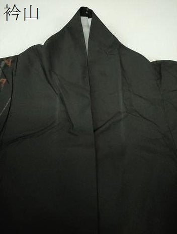 平和屋着物●上質な紬　よろけ縞　黒地　正絹　逸品　DABG8577ps