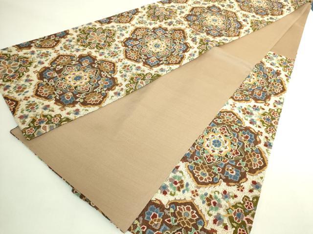 平和屋本店●最高級　中国三大刺繍　総相良刺繍　総刺繍　袋帯　200万粒　総詰め　正倉院花文　逸品　DZAB7762kh6
