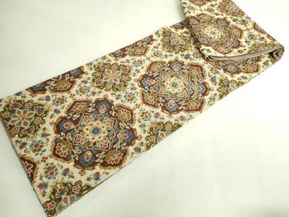 平和屋本店●最高級　中国三大刺繍　総相良刺繍　総刺繍　袋帯　200万粒　総詰め　正倉院花文　逸品　DZAB7762kh6