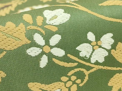 平和屋本店●極上　俵屋　人間国宝　喜多川平朗  有職織物　六通柄袋帯　唐織　唐草文　逸品　DZAB7760kh6