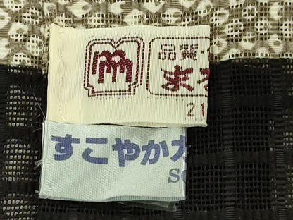 平和屋着物∞極上　長羽織　スリーシーズン　春夏秋　塵除け　紗　市松雪輪　吉野間道　黒地　金彩　まるやま扱い　逸品　DZAB7795kh6