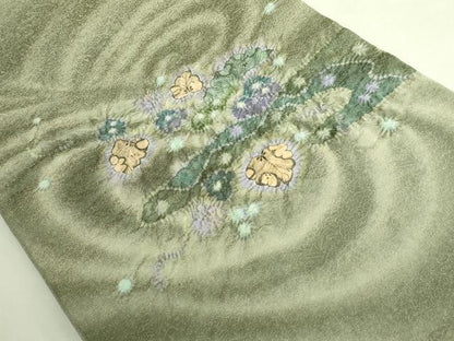 平和屋本店●極上　久保田一竹　幻の辻が花　太鼓柄袋帯　金通し地　逸品　DZAB7836kh6