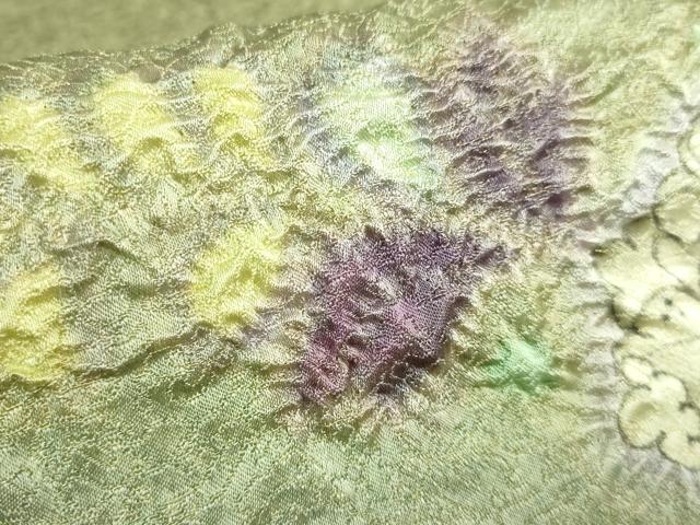 平和屋本店●極上　久保田一竹　幻の辻が花　太鼓柄袋帯　金通し地　逸品　DZAB7837kh6