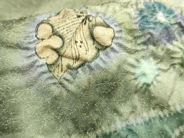 平和屋本店●極上　久保田一竹　幻の辻が花　太鼓柄袋帯　金通し地　逸品　DZAB7836kh6