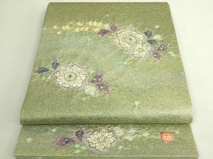 平和屋本店●極上　久保田一竹　幻の辻が花　太鼓柄袋帯　金通し地　逸品　DZAB7837kh6