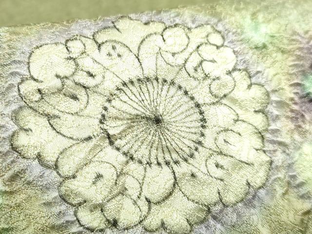 平和屋本店●極上　久保田一竹　幻の辻が花　太鼓柄袋帯　金通し地　逸品　DZAB7837kh6