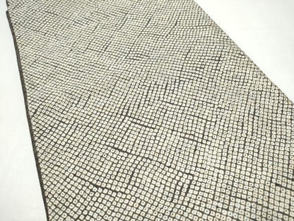 平和屋着物●六通柄袋帯　鹿の子文様　金糸　金糸　正絹　逸品　CABI8876hy