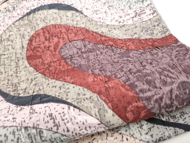 平和屋着物●博多織　鵬翔　全通柄袋帯　纐纈　道長花文　正絹　逸品　CABI8961hy