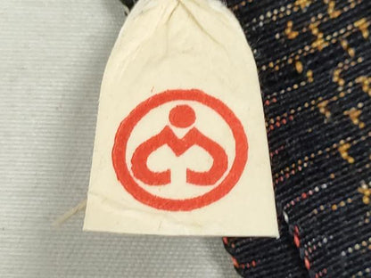 平和屋着物▼紬　反物　着尺　民芸手織　織宗　吉祥花文　証紙付き　逸品　未使用　DABG9056we